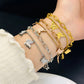 Butterfly Charm Dual Layer Chain Bracelet