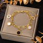 Black and White Bay-Roman Numeral Double Layer Bracelet