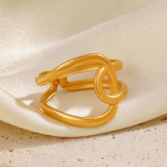 Anti-Tarnish Knot Loop Style Ring
