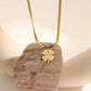 Anti Tarnish Lucky Leaf Pendant Flat Snake Chain Necklace