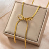 Snake Chain Knotted Bow Necklace