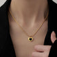 Anti Tarnish Sweet Black Heart Necklace
