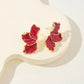 Maple Leaf Flower Oil Drip Earrings