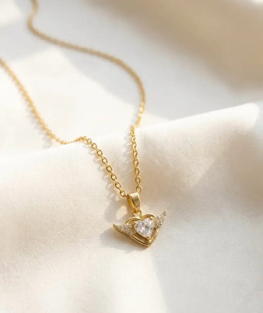 Anti Tarnish Cute Heart Chain Necklace