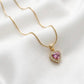 Anti Tarnish Elegant Heart Pendant Chain Necklace