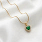 Anti Tarnish Elegant Heart Pendant Chain Necklace