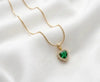 Anti Tarnish Elegant Heart Pendant Chain Necklace