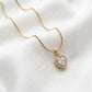Anti Tarnish Elegant Heart Pendant Chain Necklace