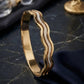 Anti Tarnish Elegant Wave Stone Kada Bracelet