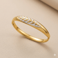 Anti Tarnish Elegant Gold Leaf Kada Bracelet