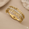 Anti Tarnish Elegant Leaf Kada Bracelet
