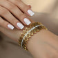 Anti Tarnish Elegant Leaf Kada Bracelet
