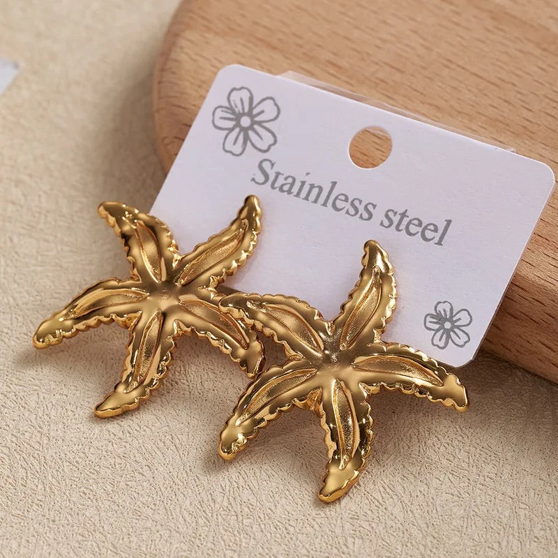 Anti Tarnish Star Fish Earring