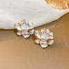 Camelia Oil Painted Stud Earrings
