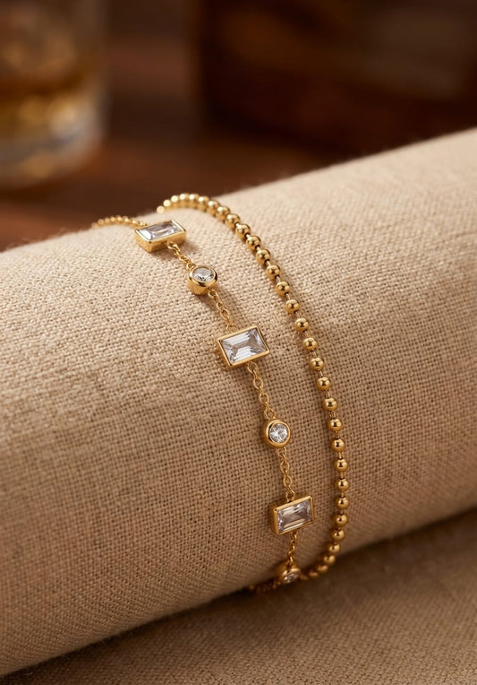 Anti Tarnish Charm Chain Bracelet