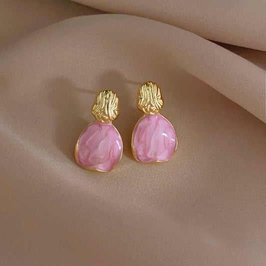 Classic Geometric Alloy Stud Earrings