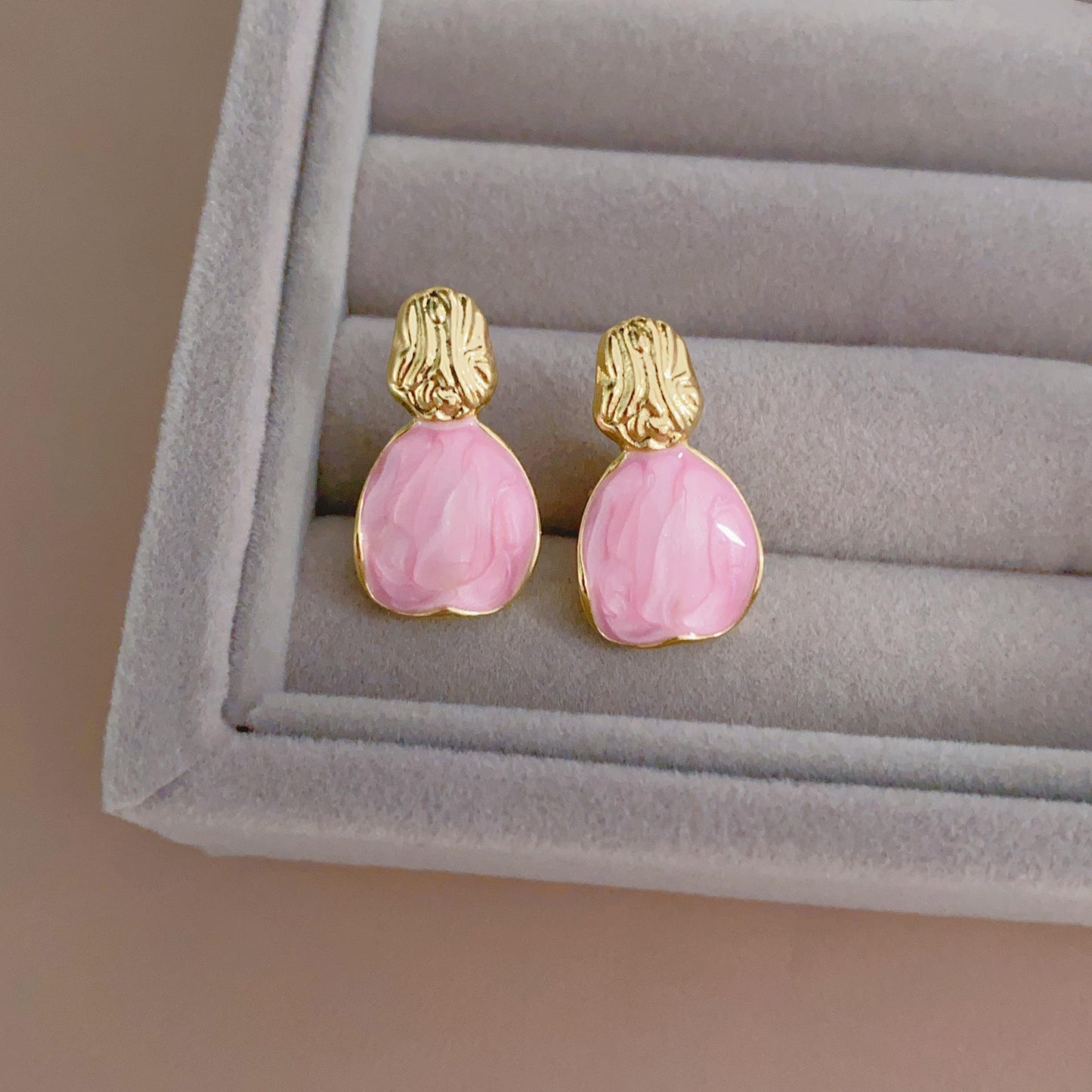 Classic Geometric Alloy Stud Earrings