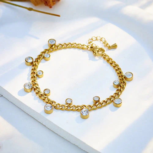 Anti Tarnish Charm Chain Bracelet