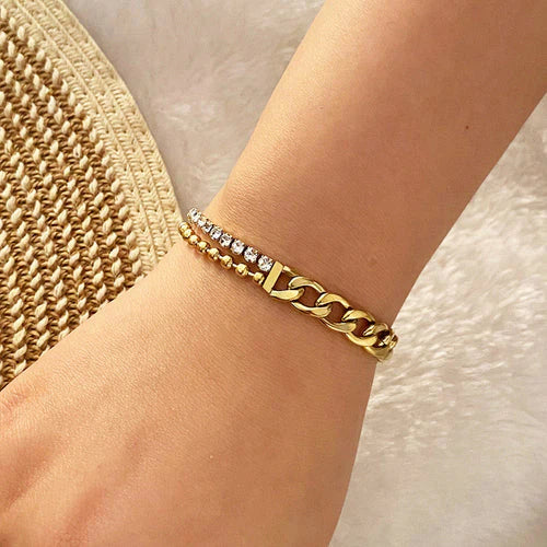 Anti Tarnish Charm Chain Bracelet