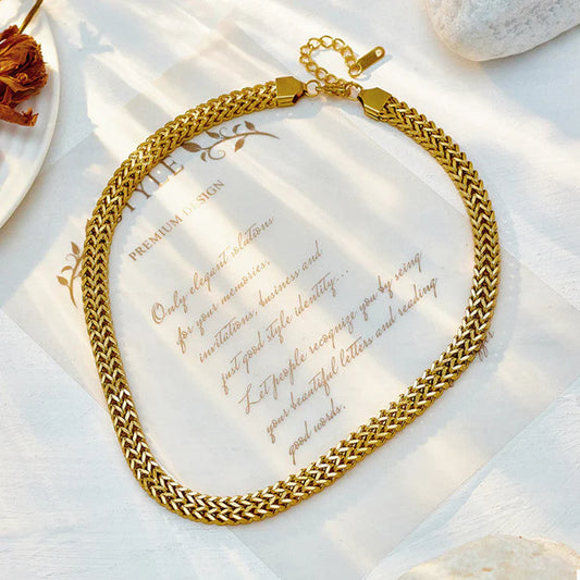 Anti Tarnish Twisted Chain Necklace