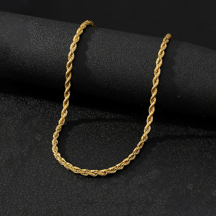 Anti Tarnish Twisted Chain Necklace