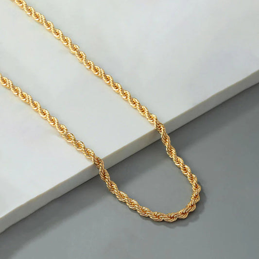Anti Tarnish Twisted Chain Necklace