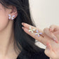Enamel Drip Butterfly Stud Earrings