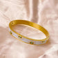 Anti Tarnish Enamelled Evil Eyes Bangle