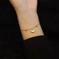Anti Tarnish Rope Chain Heart Bracelet