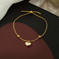 Anti Tarnish Rope Chain Heart Bracelet