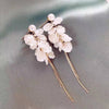 French Elegant Romantic Petal Tassel Earring