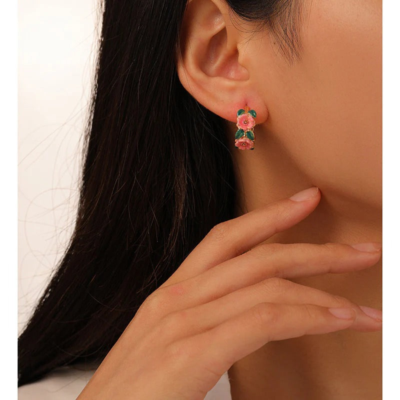 French Style Floral Hoops