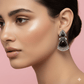 Oxidised Trendy Statement Earring