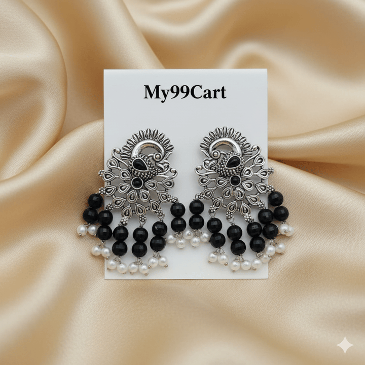 Oxidised Trendy Statement Earring