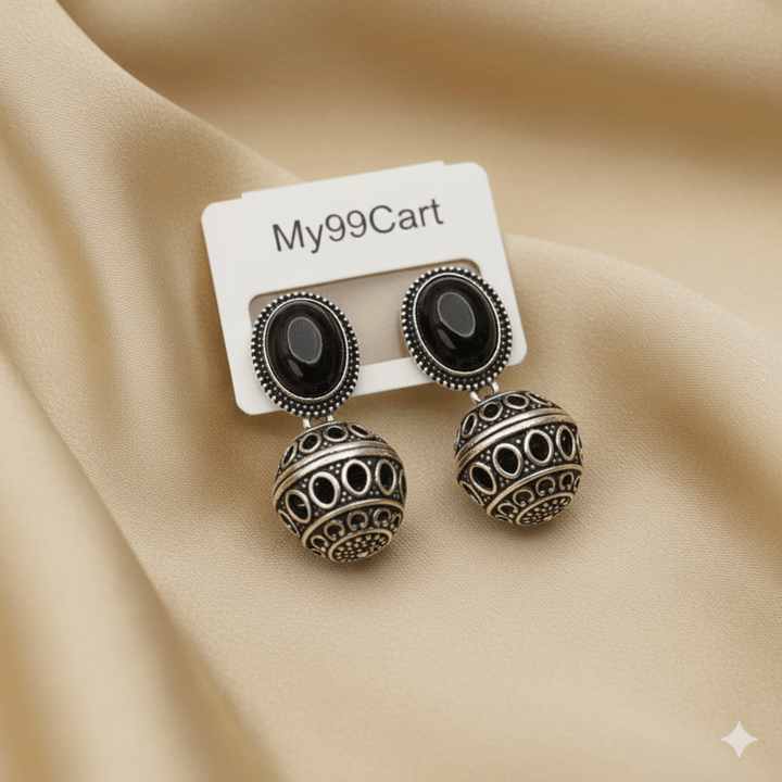 Oxidised Trendy Statement Earring