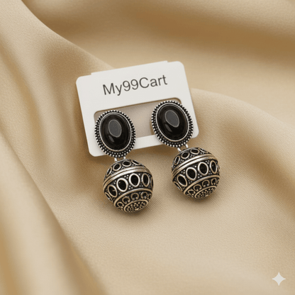 Oxidised Trendy Statement Earring