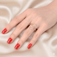 Anti-Tarnish Double Sector Lines Hollow Open Ring