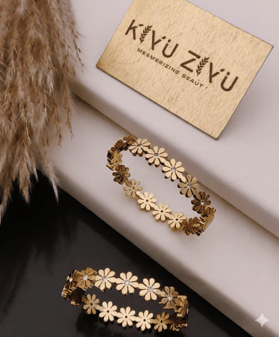 Anti Tarnish Kiyu Ziyu Fancy Bangle Bracelet