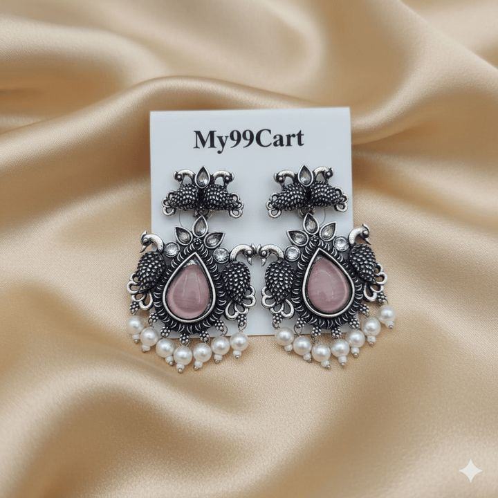 Oxidised Trendy Statement Earring