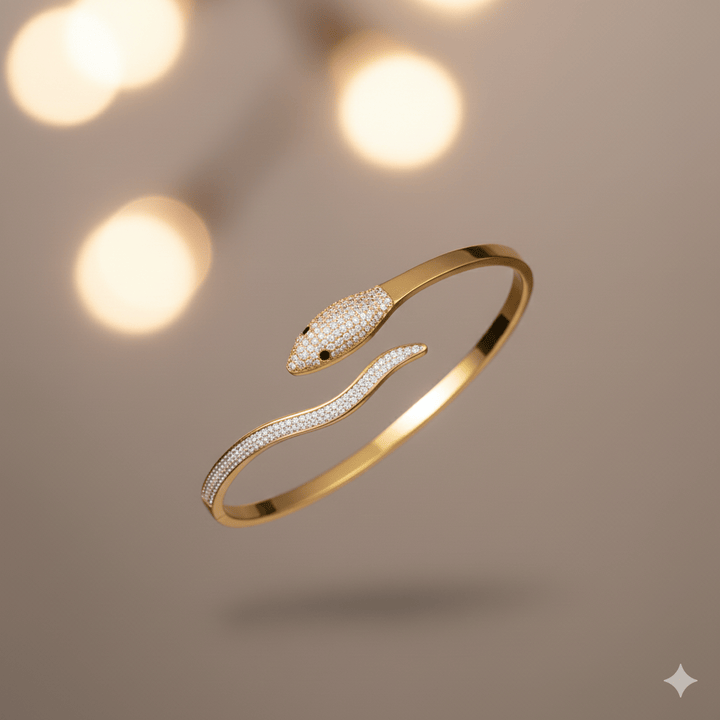 Anti Tarnish Fancy Snake Bangle Bracelet