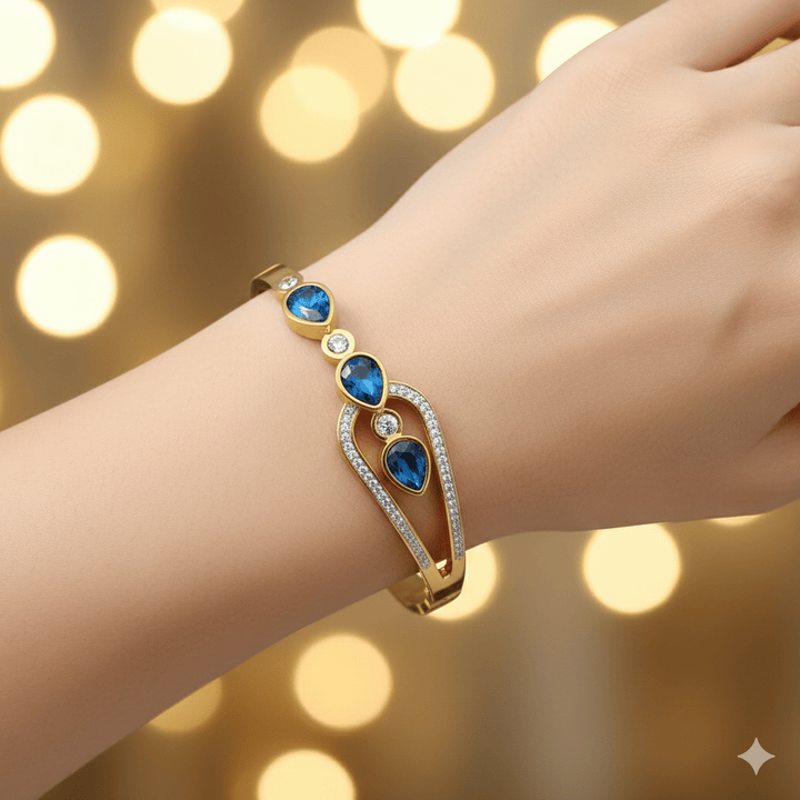 Anti Tarnish Fancy Diamond Bangle Bracelet