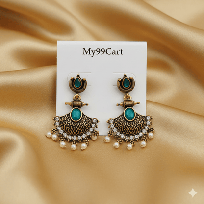 Oxidised Trendy Statement Earring