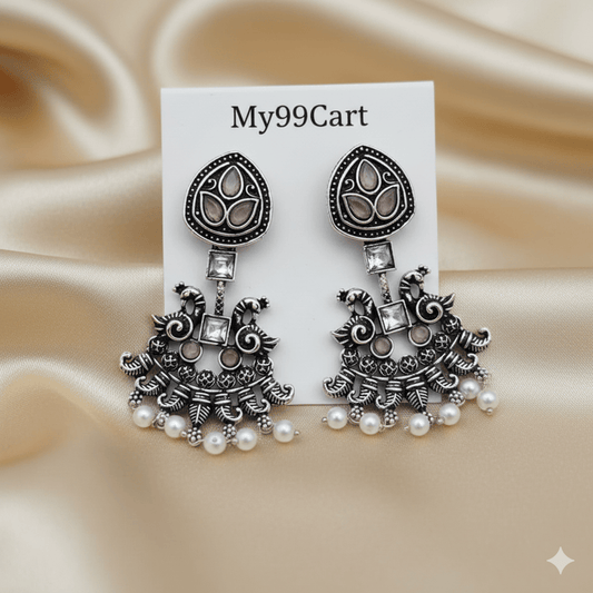 Oxidised Trendy Statement Earring