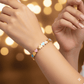 Anti Tarnish Little Colourful Hearts Bangle Bracelet