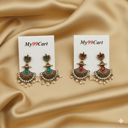 Oxidised Trendy Statement Earring