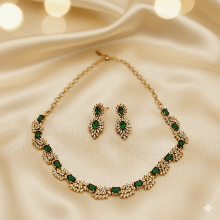 Radiant American Diamond Jewelry Set