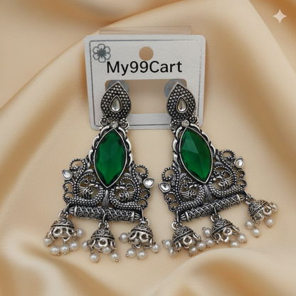 Oxidised Trendy Statement Earring