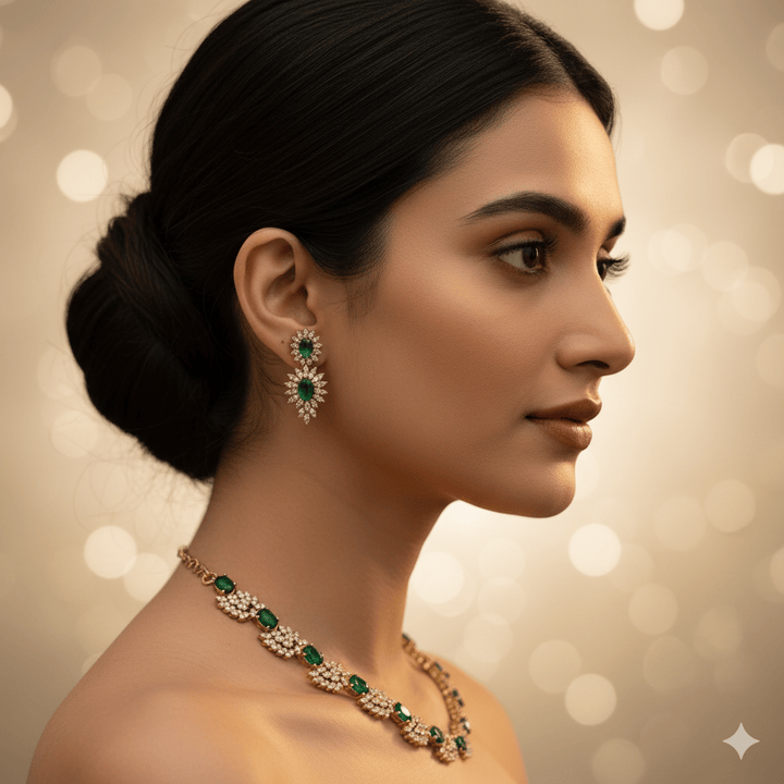 Radiant American Diamond Jewelry Set