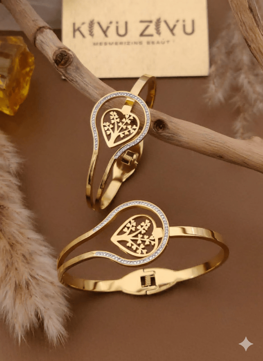 Anti Tarnish Kiyu Ziyu Fancy Bangle Bracelet