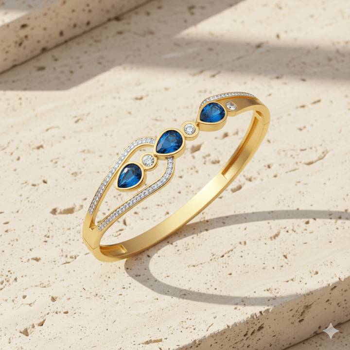 Anti Tarnish Fancy Diamond Bangle Bracelet